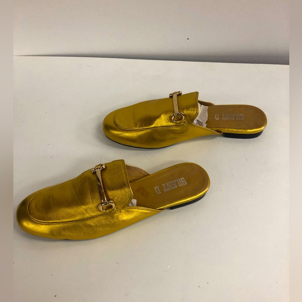 SILENT D ELEGANT SLIP ON STYLING UPPER LEATHER LINING LEATHER gold in size 39 Eu